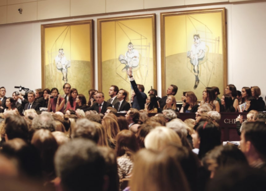 2013. november 12. Christie's Post War and Contemporary Art Sale, New York, 32. tétel, leütési ár: 142 405 000 $, aukciós világrekord